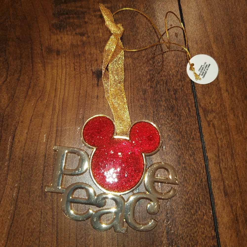 Disney Mickey Peace Ornament - Picture 2 of 5